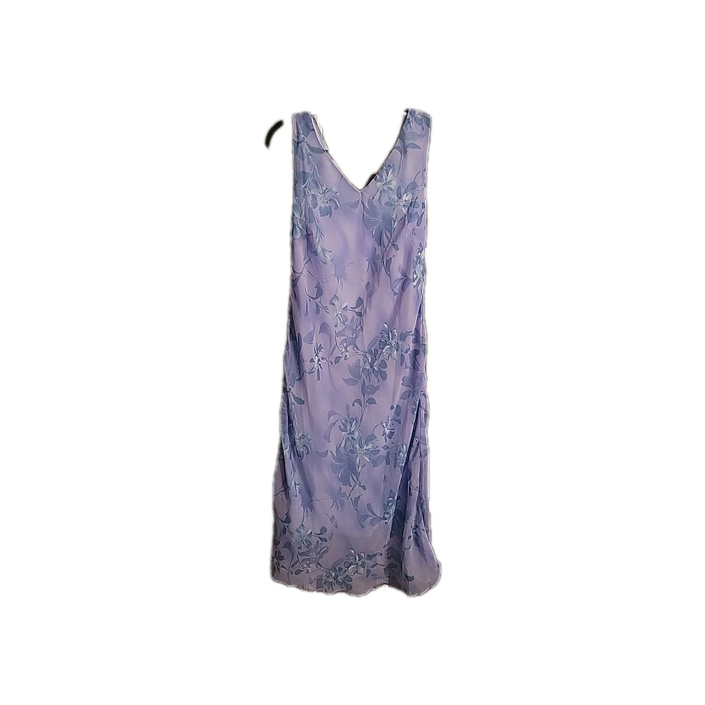 Vintage Y2K Believe sheer drop waist bias cut asymmetric cowl neck Shear midi 12